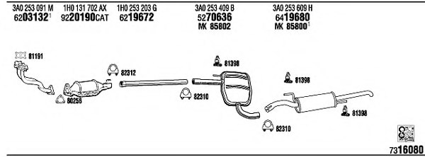 FONOS VW50161 Exhaust System